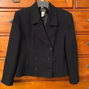 Vintage 100% wool black pea coat